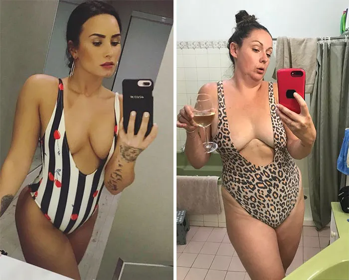 Woman Continues To Hilariously Recreate Celebrity Instagram Pics, And The Result Is Better Than The Original