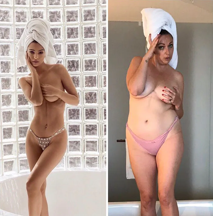 Woman Continues To Hilariously Recreate Celebrity Instagram Pics, And The Result Is Better Than The Original