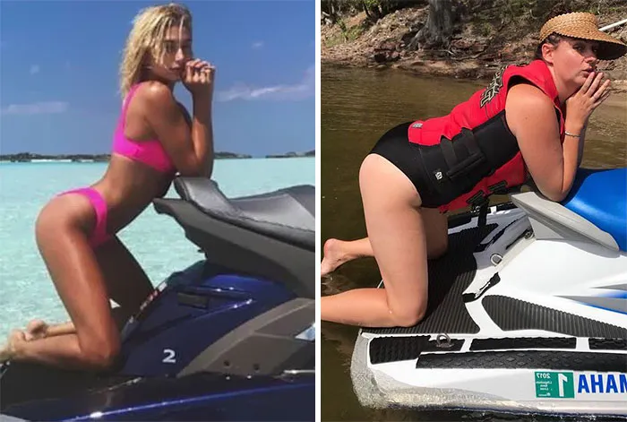 Woman Continues To Hilariously Recreate Celebrity Instagram Pics, And The Result Is Better Than The Original