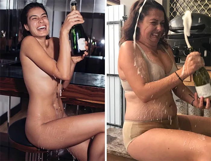 Esta comediante recrea de forma divertida las fotos de Instagram de los famosos (Nuevas imágenes)