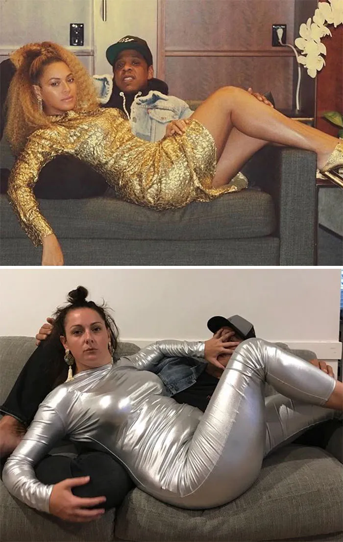 Esta comediante recrea de forma divertida las fotos de Instagram de los famosos (Nuevas imágenes)