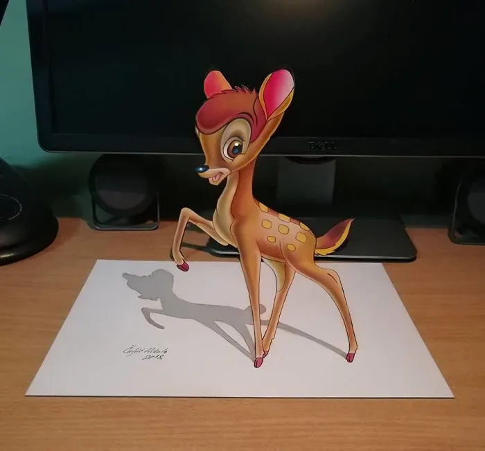 Sometimes I Like To Draw Cartoon Characters, To Make 2D Looks 3D