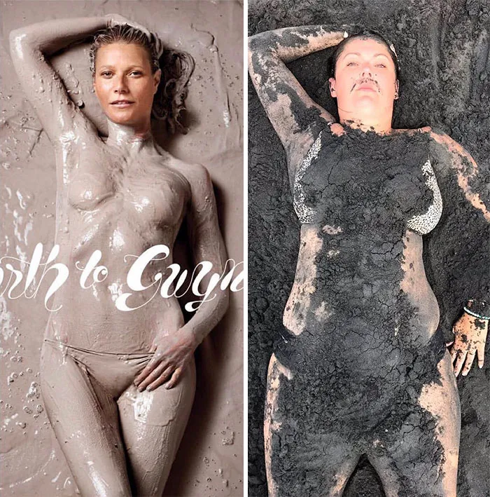 Esta comediante recrea de forma divertida las fotos de Instagram de los famosos (Nuevas imágenes)