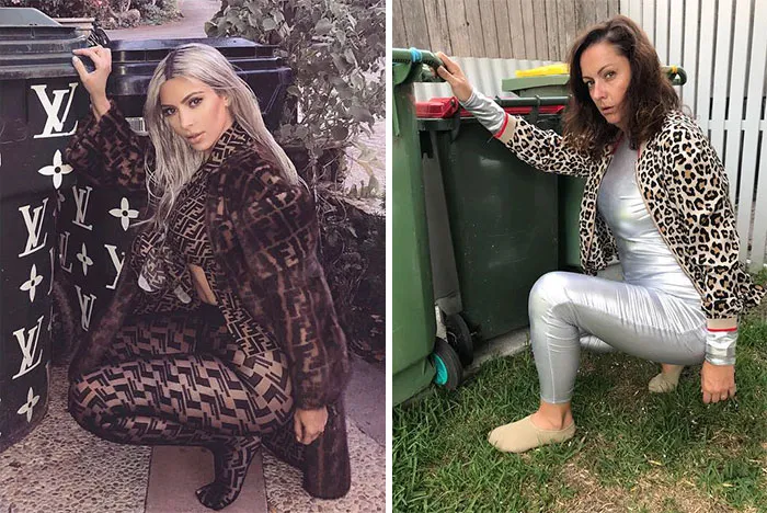 Esta comediante recrea de forma divertida las fotos de Instagram de los famosos (Nuevas imágenes)