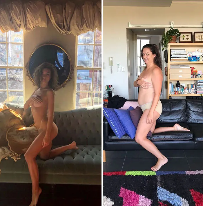Woman Continues To Hilariously Recreate Celebrity Instagram Pics, And The Result Is Better Than The Original