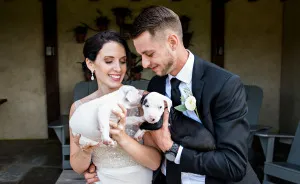 Instead Of Wedding Bouquets This Couple Had A Bunch Of Rescue Puppies And The Pics Turned Out Adorable