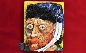 I Recycle Bones, Stones And Many Materials To Create My "Sculpaintings"