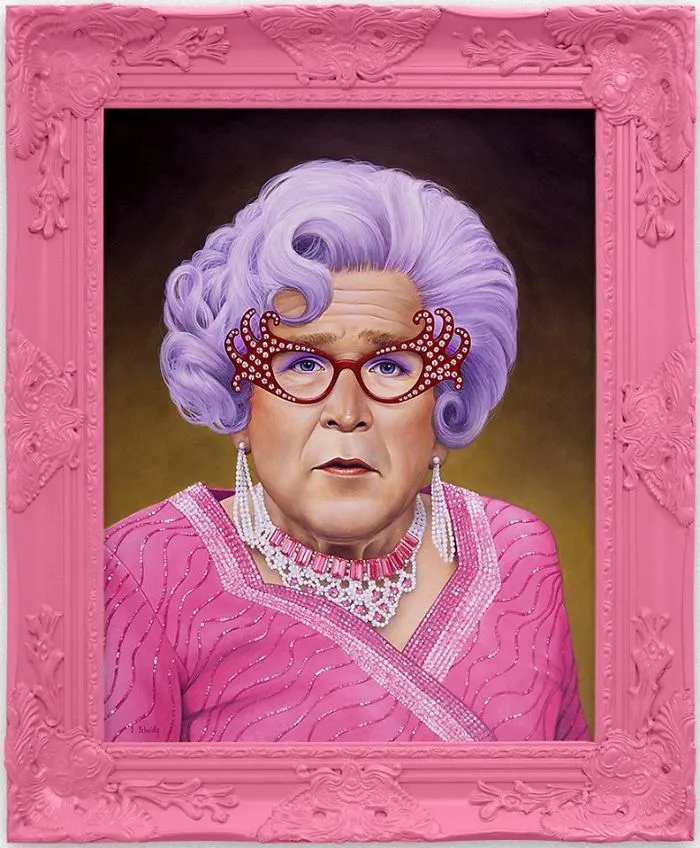 Artist Breaks The Traditional Masculinized Image Of Famous People By Taking Them To Their Pink World
