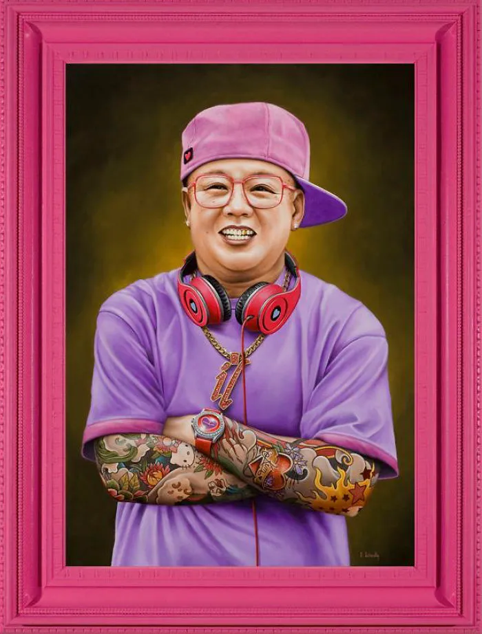 Artist Breaks The Traditional Masculinized Image Of Famous People By Taking Them To Their Pink World