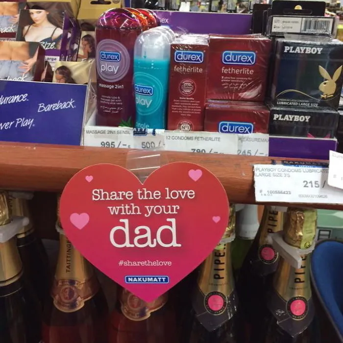 "Comparte el amor con tu papá" NO
