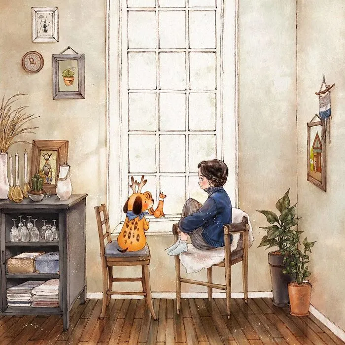 Happiness In Living Alone Revealed In 65 Illustrations By Korean Artist