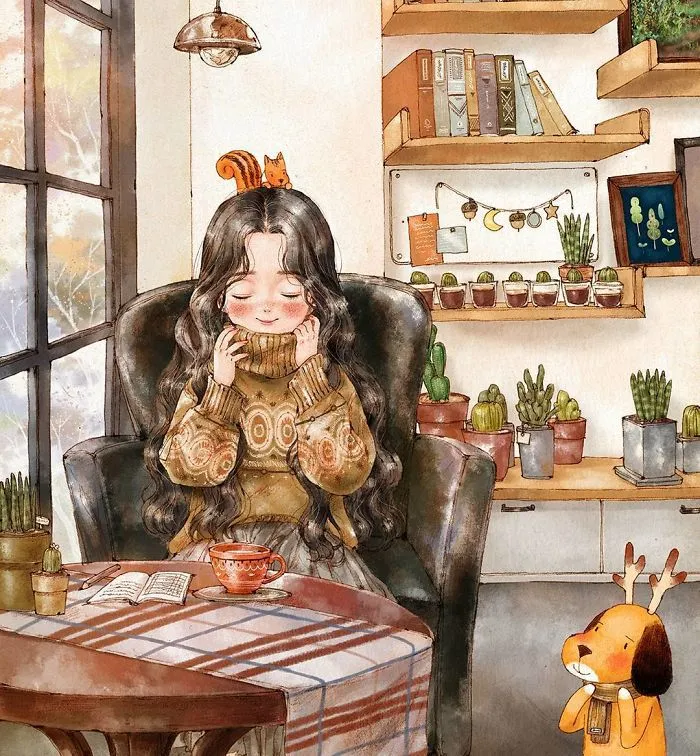 Happiness In Living Alone Revealed In 65 Illustrations By Korean Artist