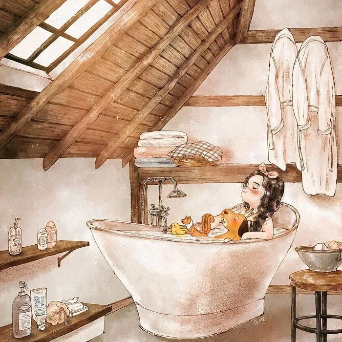 Happiness In Living Alone Revealed In 65 Illustrations By Korean Artist