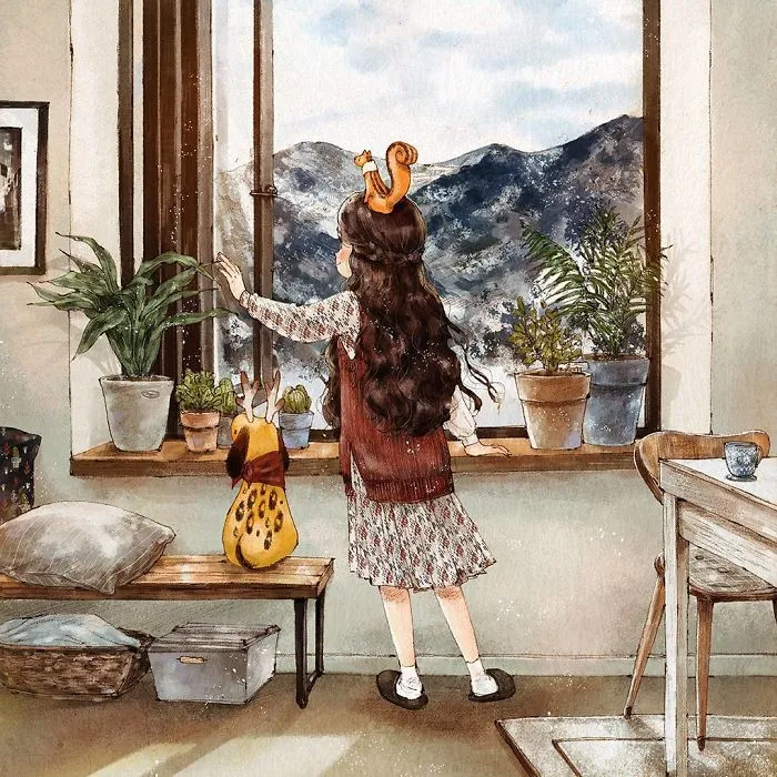 Happiness In Living Alone Revealed In 65 Illustrations By Korean Artist