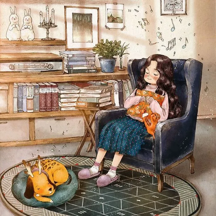 Happiness In Living Alone Revealed In 65 Illustrations By Korean Artist