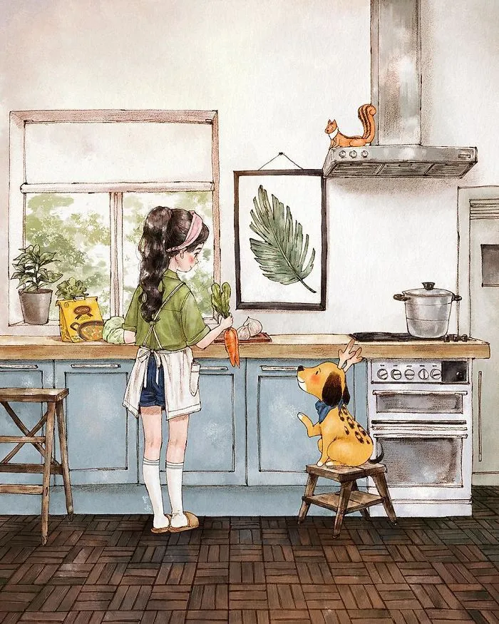 Happiness In Living Alone Revealed In 65 Illustrations By Korean Artist