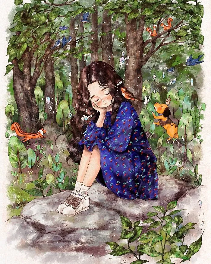 Happiness In Living Alone Revealed In 65 Illustrations By Korean Artist