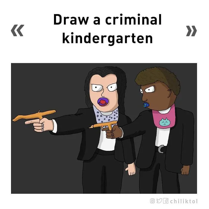 Dibuja una guardería de criminales