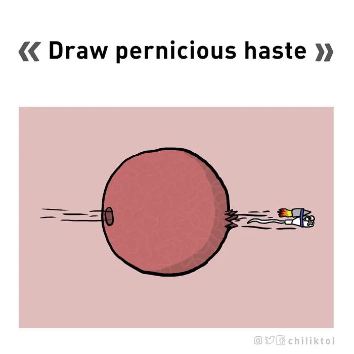 Dibuja la prisa perniciosa