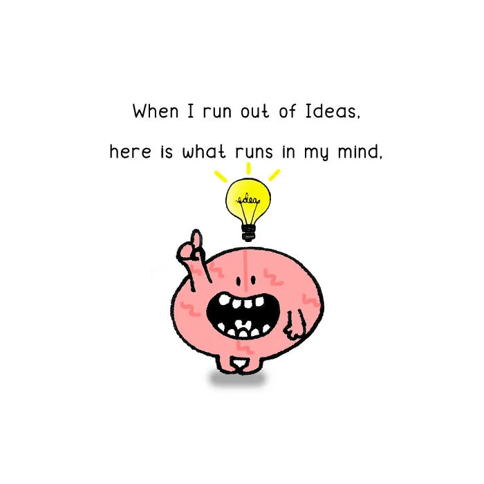 I Have Illustrated How An Artist Struggles When She/he Run Out Of Ideas