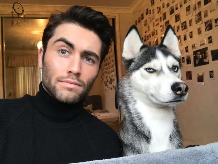 Dog Imitates His Owner In Photographs And The Internet Discovers That Almost All Dogs Can Do This