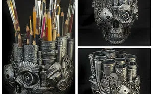 Steampunk Skull Organizer