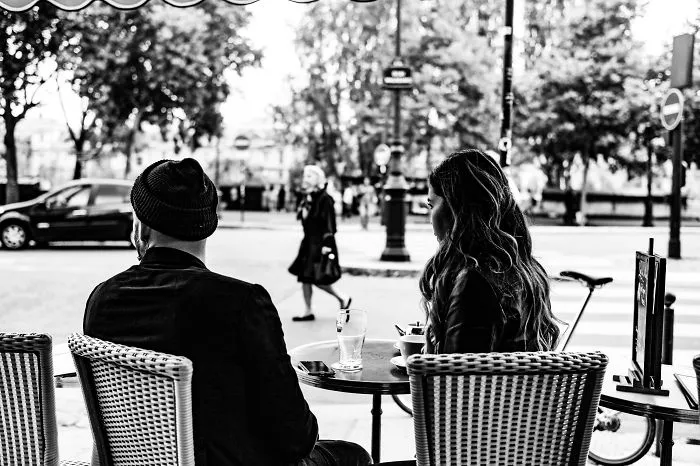 Sitting At A Café