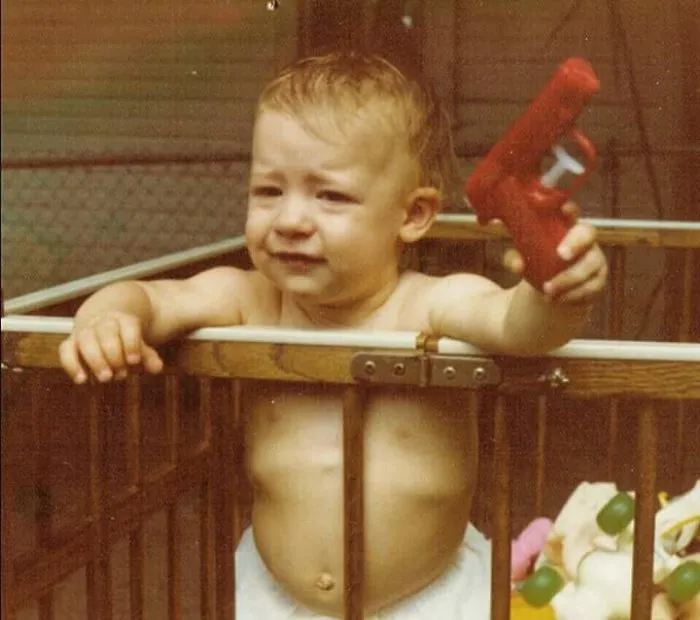 Me, 1974, Back When Babies Entertained Themselves. This Is One Of The Only Baby Pics Of Me And It Sums Me Up, Scowl On My Face Ready To Break Free And Break All The Rules