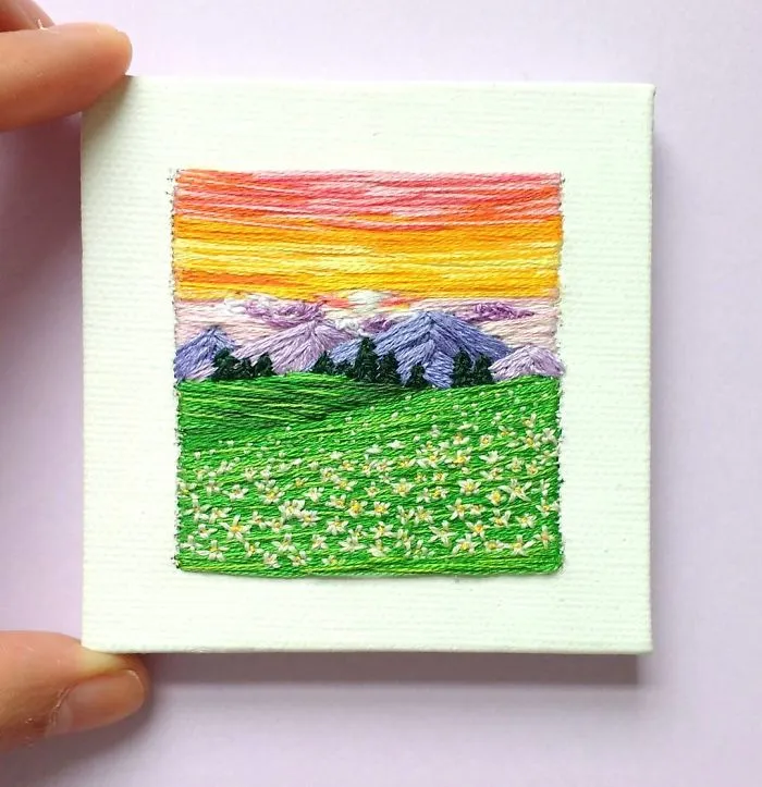 35 Colourful Landscapes That I Created Using Needle And Thread