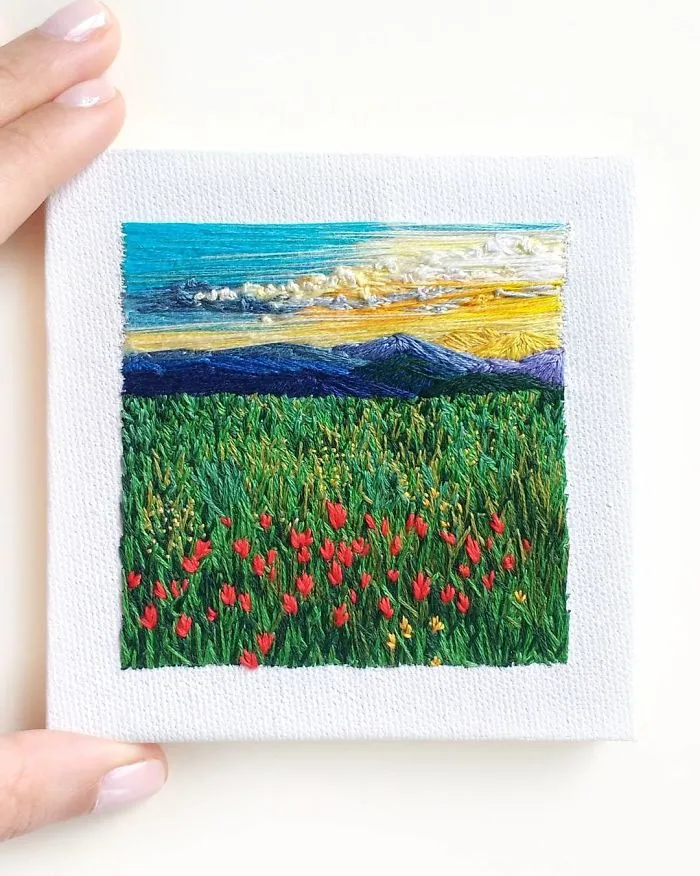 35 Colourful Landscapes That I Created Using Needle And Thread