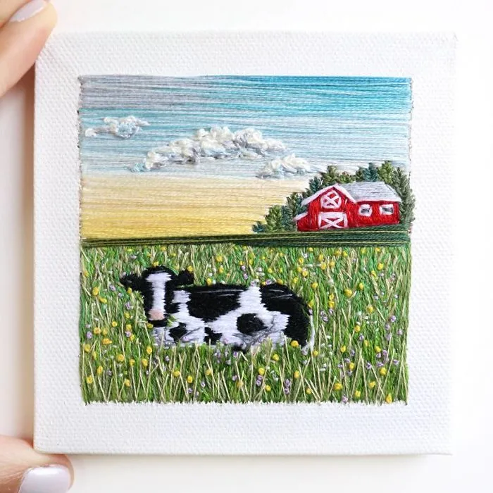 35 Colourful Landscapes That I Created Using Needle And Thread