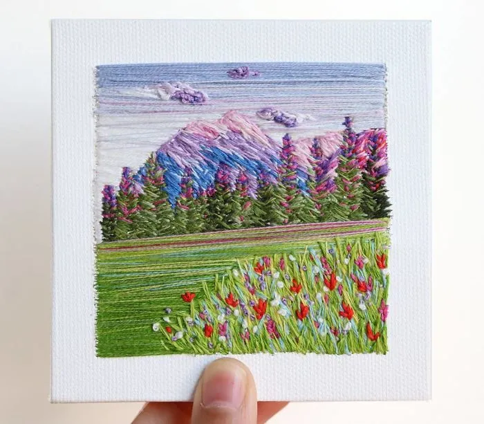 35 Colourful Landscapes That I Created Using Needle And Thread