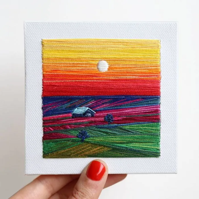 35 Colourful Landscapes That I Created Using Needle And Thread