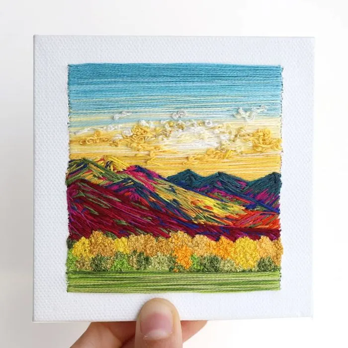 35 Colourful Landscapes That I Created Using Needle And Thread