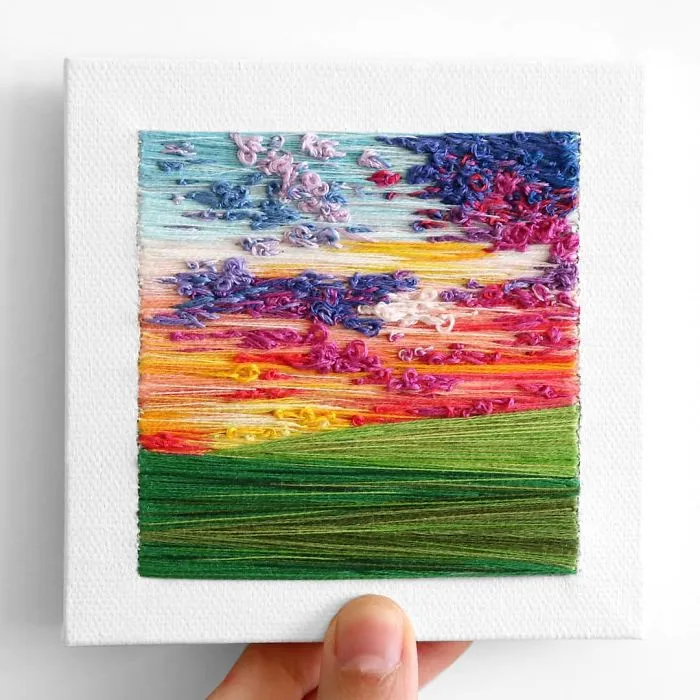 35 Colourful Landscapes That I Created Using Needle And Thread