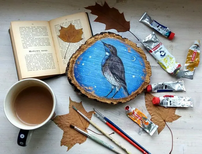 My 30 Magical Paintings On Wood That Are Inspired By Forests