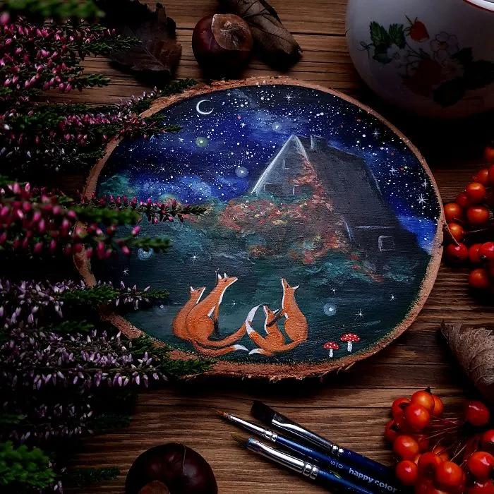 My 30 Magical Paintings On Wood That Are Inspired By Forests