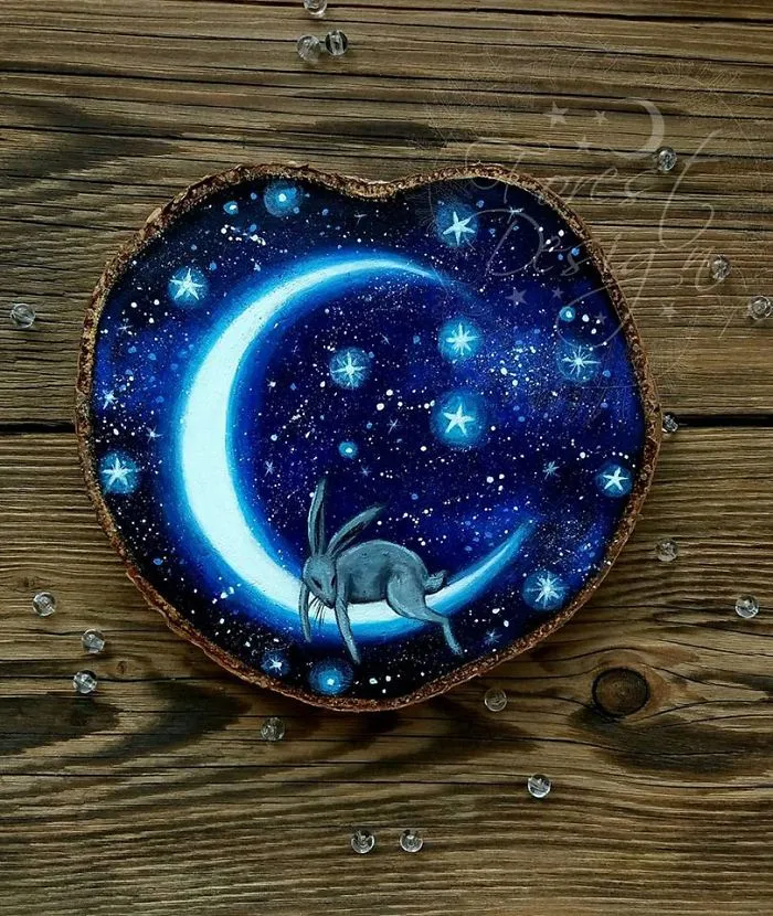 My 30 Magical Paintings On Wood That Are Inspired By Forests