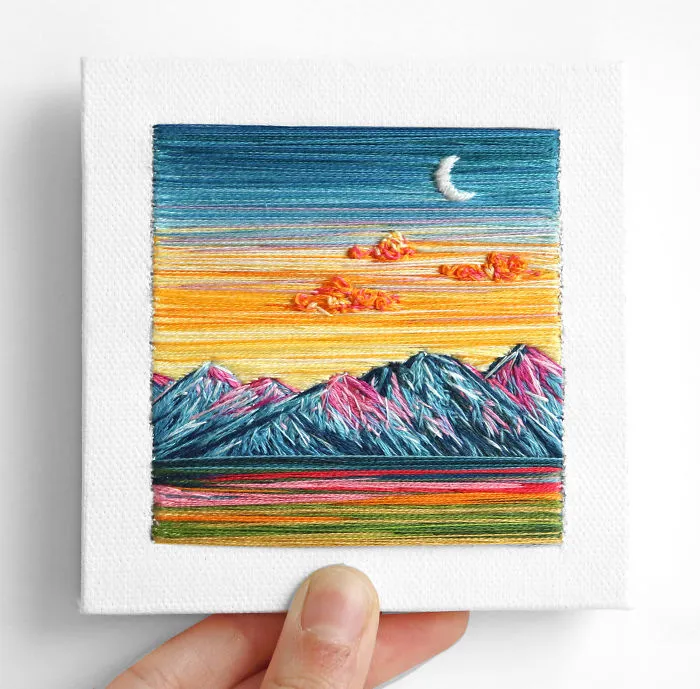 35 Colourful Landscapes That I Created Using Needle And Thread