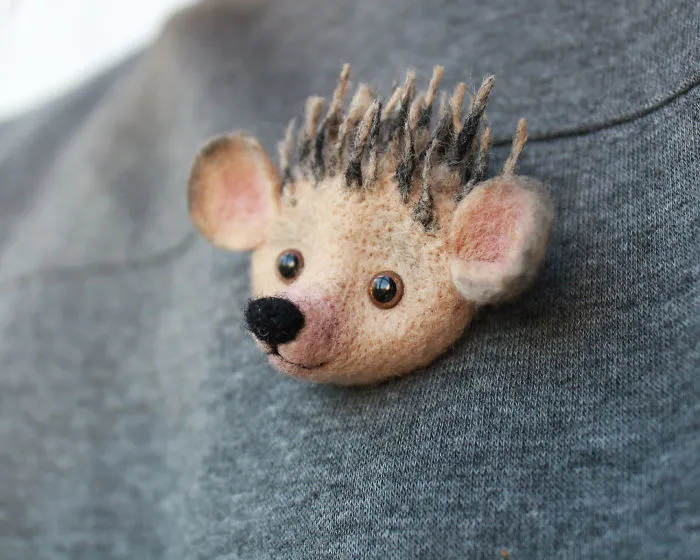 19 Of My Handmade Felted Animal Brooches