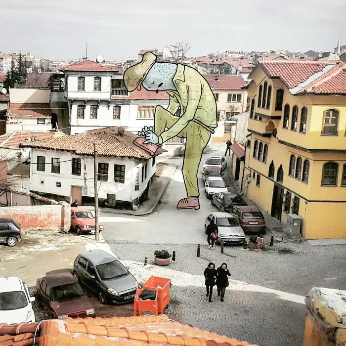 I’m An Architect Who Illustrates The Secret Life Of Giants In The Streets Of Turkish Cities