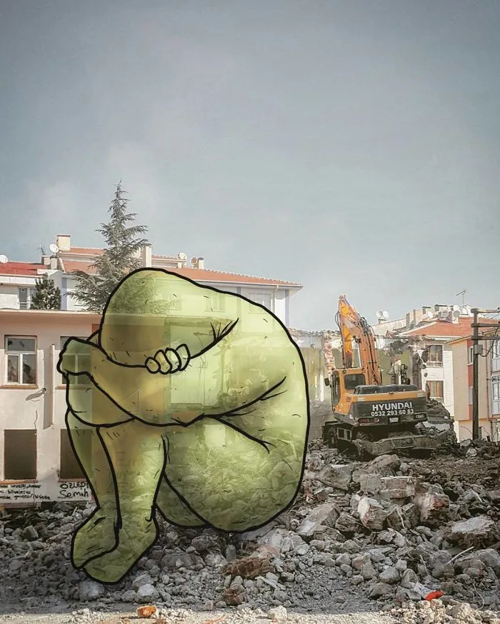 Lilliputs Series: I Draw Giants On Architectural Photos