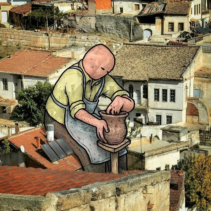 I’m An Architect Who Illustrates The Secret Life Of Giants In The Streets Of Turkish Cities
