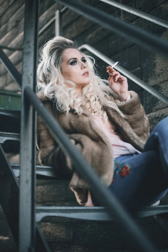 Classic Fire Escape Stairs As A Fashion Backgrount Setting