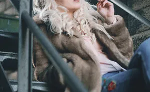 Classic Fire Escape Stairs As A Fashion Backgrount Setting