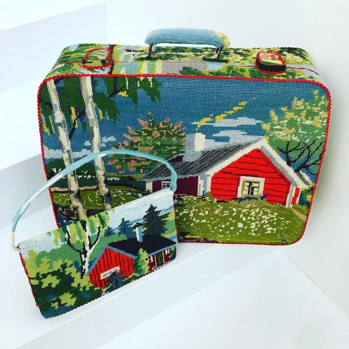 Artist Gives A Second Life To Vintage Household Objects By "Dressing Them Up" In Cross-Stitched Patterns