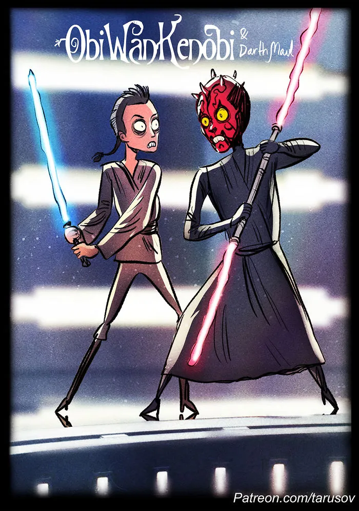 I Illustrate What Would Happen If Tim Burton Directed Star Wars Movies