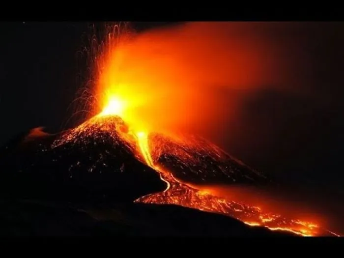Magma River - Lava Volcano Erupting - Lava Lake -  Magma Lava Flow