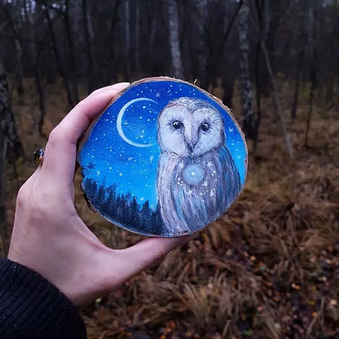 My 30 Magical Paintings On Wood That Are Inspired By Forests