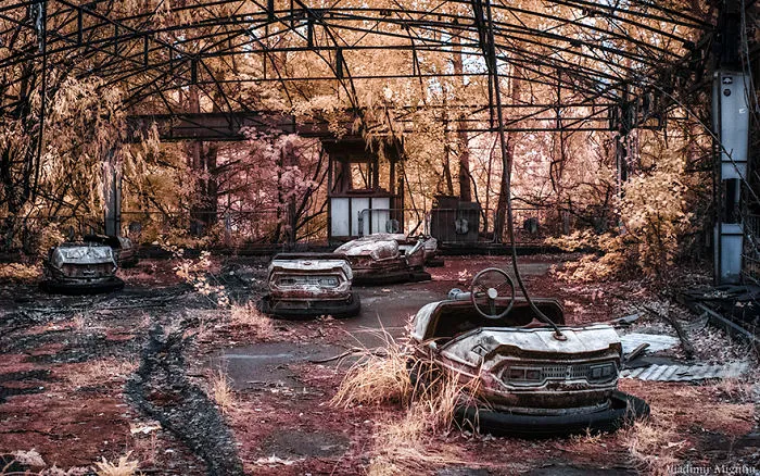 Coches de choque en el parque de atracciones de Pripyat
